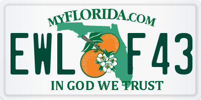 FL license plate EWLF43