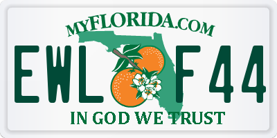 FL license plate EWLF44