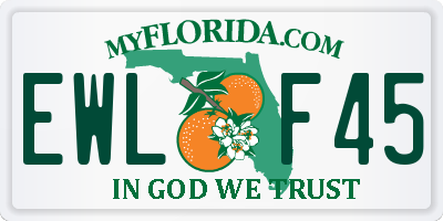 FL license plate EWLF45