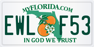 FL license plate EWLF53