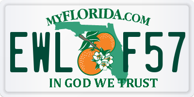 FL license plate EWLF57