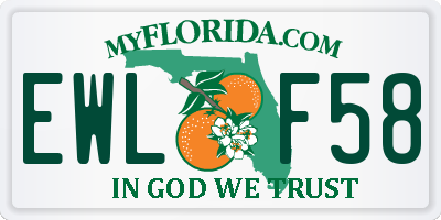 FL license plate EWLF58