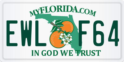 FL license plate EWLF64