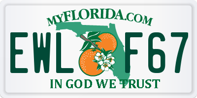 FL license plate EWLF67