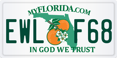 FL license plate EWLF68