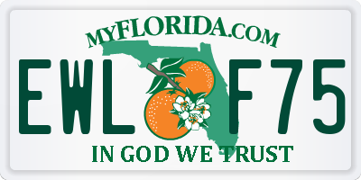 FL license plate EWLF75