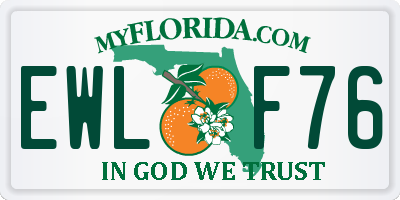 FL license plate EWLF76