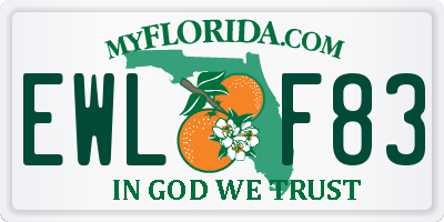 FL license plate EWLF83