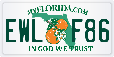 FL license plate EWLF86