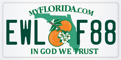 FL license plate EWLF88