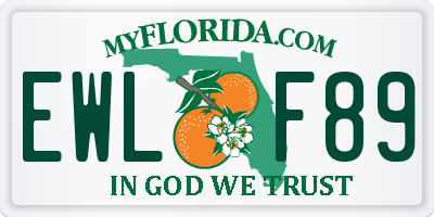 FL license plate EWLF89