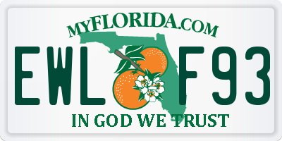 FL license plate EWLF93