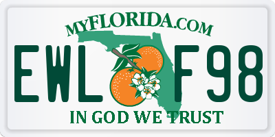 FL license plate EWLF98