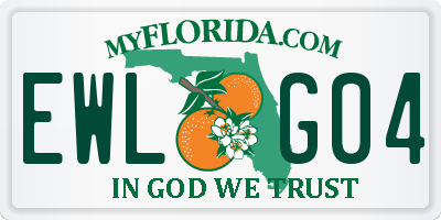 FL license plate EWLG04