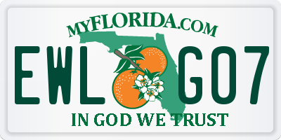 FL license plate EWLG07