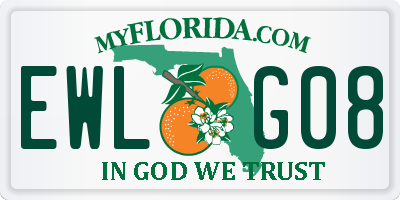 FL license plate EWLG08
