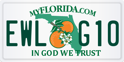 FL license plate EWLG10