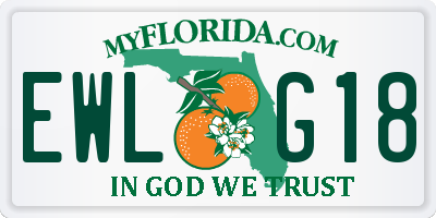 FL license plate EWLG18