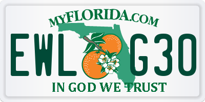 FL license plate EWLG30