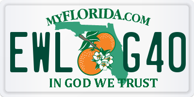 FL license plate EWLG40