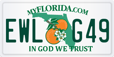 FL license plate EWLG49