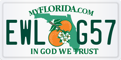 FL license plate EWLG57