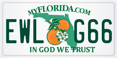 FL license plate EWLG66