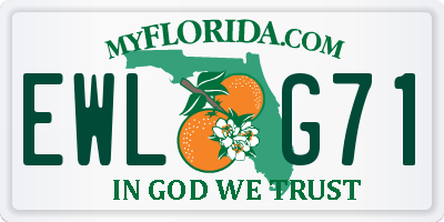 FL license plate EWLG71