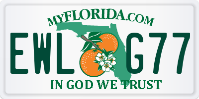 FL license plate EWLG77
