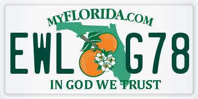 FL license plate EWLG78