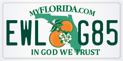 FL license plate EWLG85