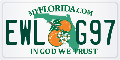 FL license plate EWLG97