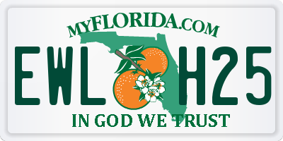 FL license plate EWLH25