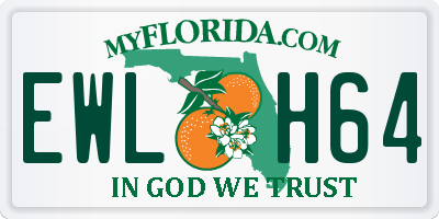 FL license plate EWLH64