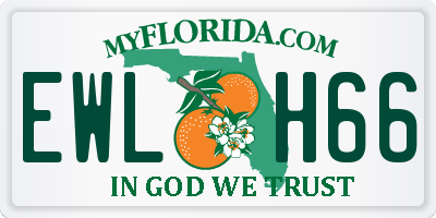FL license plate EWLH66