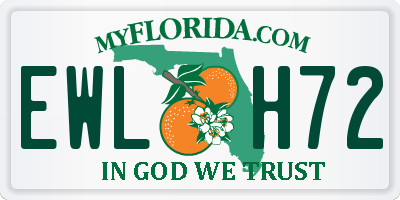 FL license plate EWLH72