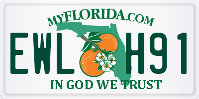 FL license plate EWLH91