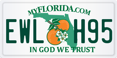 FL license plate EWLH95