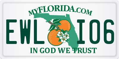 FL license plate EWLI06