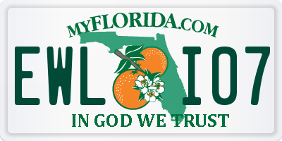 FL license plate EWLI07
