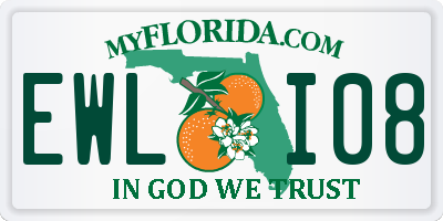 FL license plate EWLI08