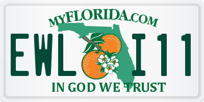 FL license plate EWLI11