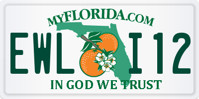 FL license plate EWLI12