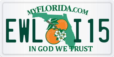 FL license plate EWLI15
