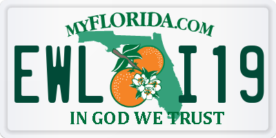 FL license plate EWLI19