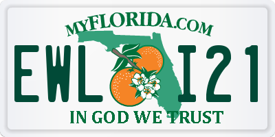 FL license plate EWLI21