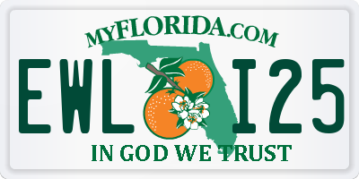 FL license plate EWLI25