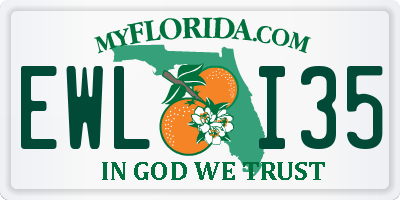 FL license plate EWLI35
