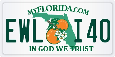 FL license plate EWLI40