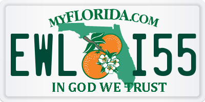 FL license plate EWLI55